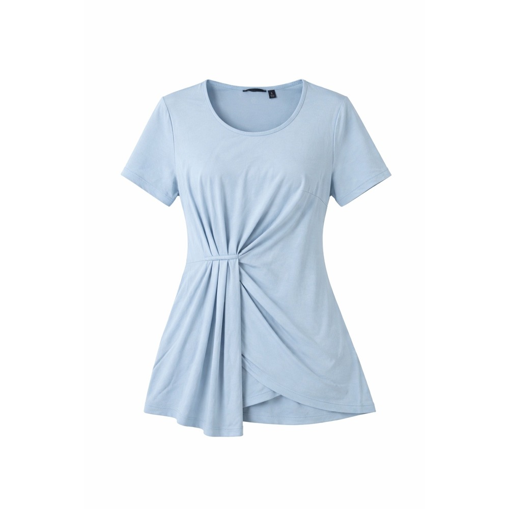 Betabrand NWOT Christine Tee Short Sleeve Shirt Top Blouse Baby Blue Small